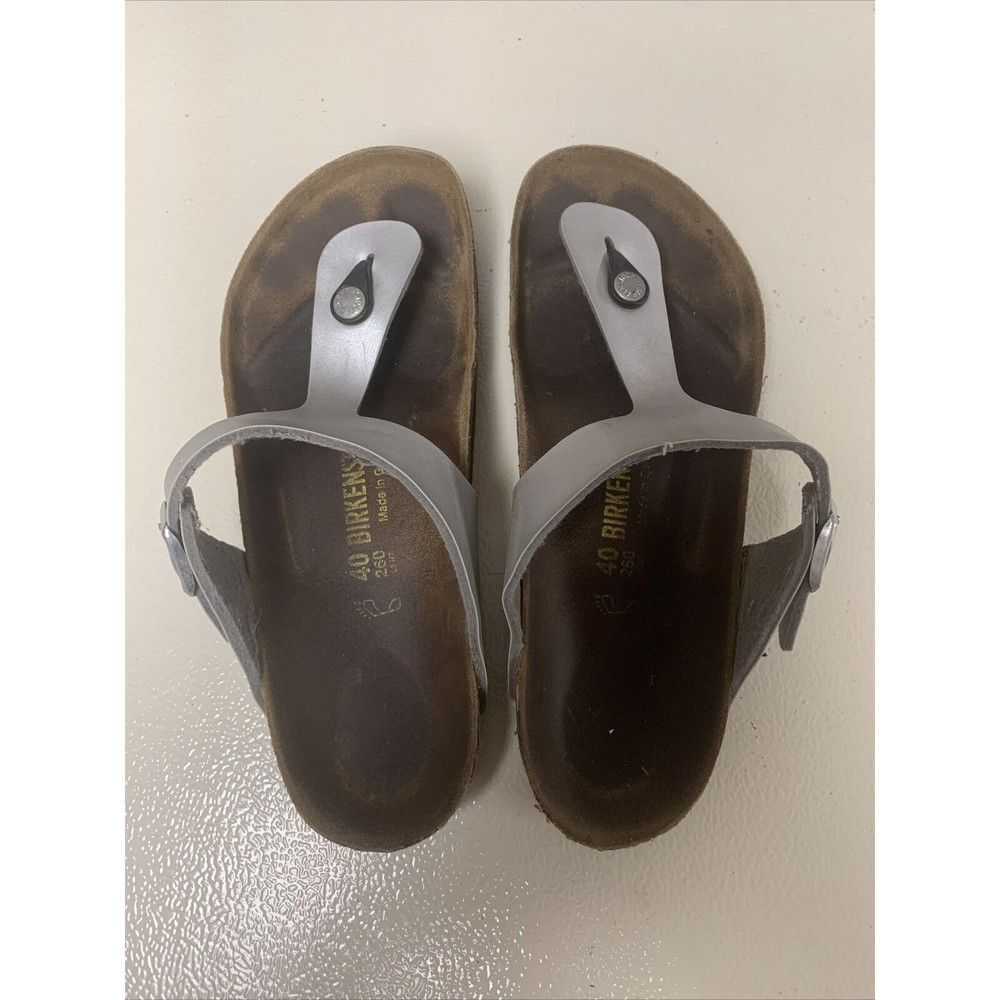 Birkenstock Gizeh Leather Thong Sandals Womens Size 40 US 9 Brown Coffee - Picture 5 of 8